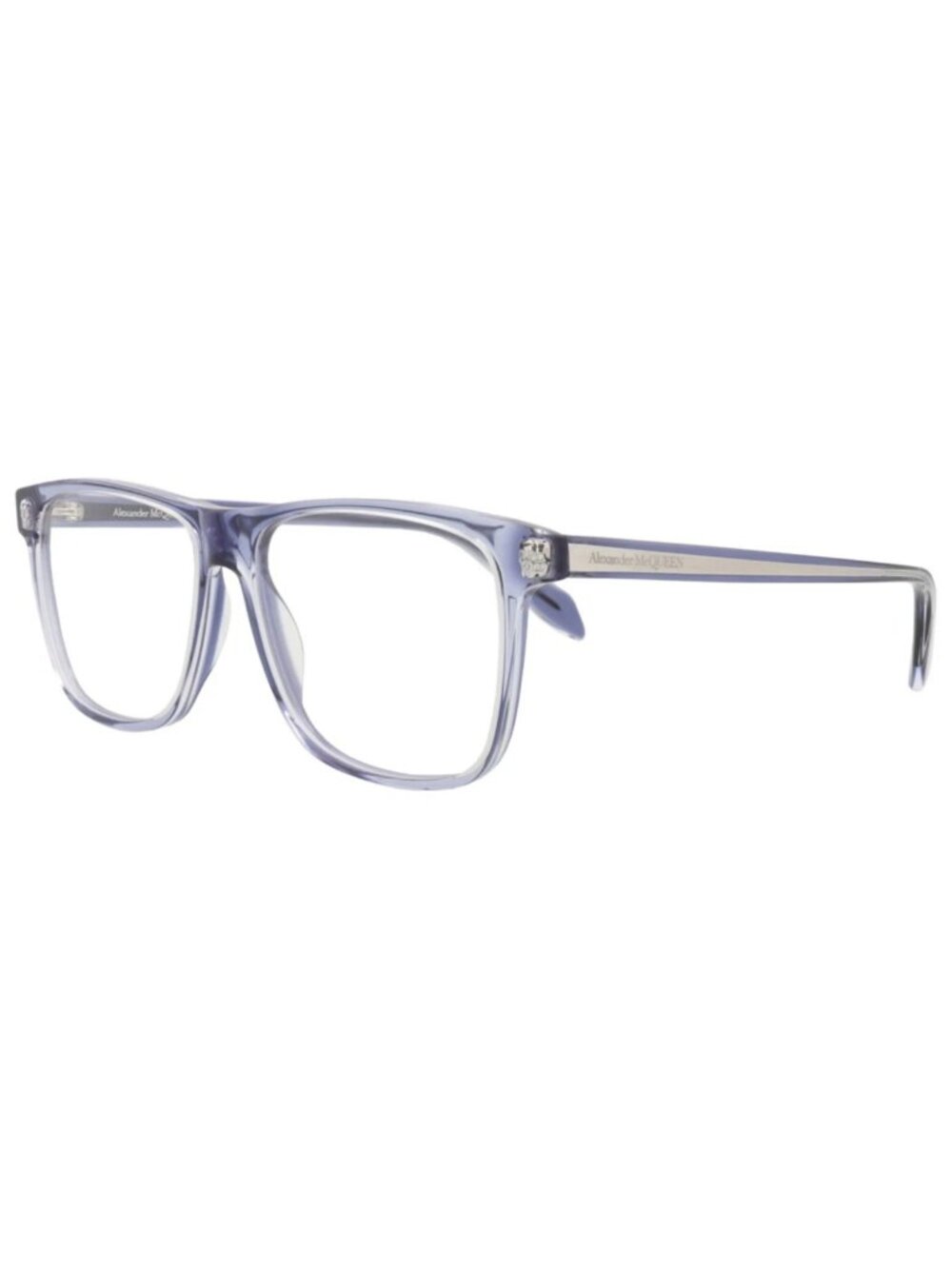 New Alexander McQueen Women's Eyeglasses Square Rectangle Acetate Frame Mens E